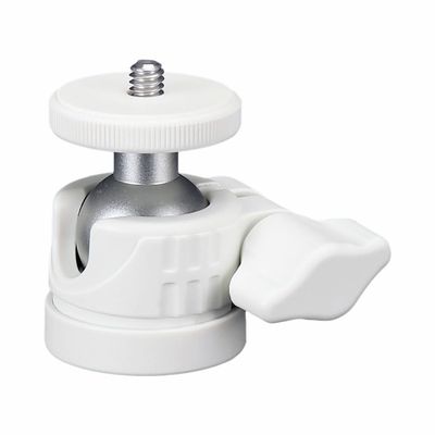 FEICHAO Mini Tripod 360 Swivel Ball Head Desktop Tripod Max. Load 2kg for DSLR Camera Cage Phone Clamp (Tripod Head,White)