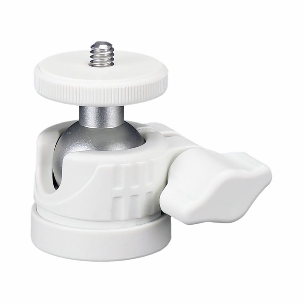 FEICHAO Mini Tripod 360 Swivel Ball Head Desktop Tripod Max. Load 2kg for DSLR Camera Cage Phone Clamp (Tripod Head,White)
