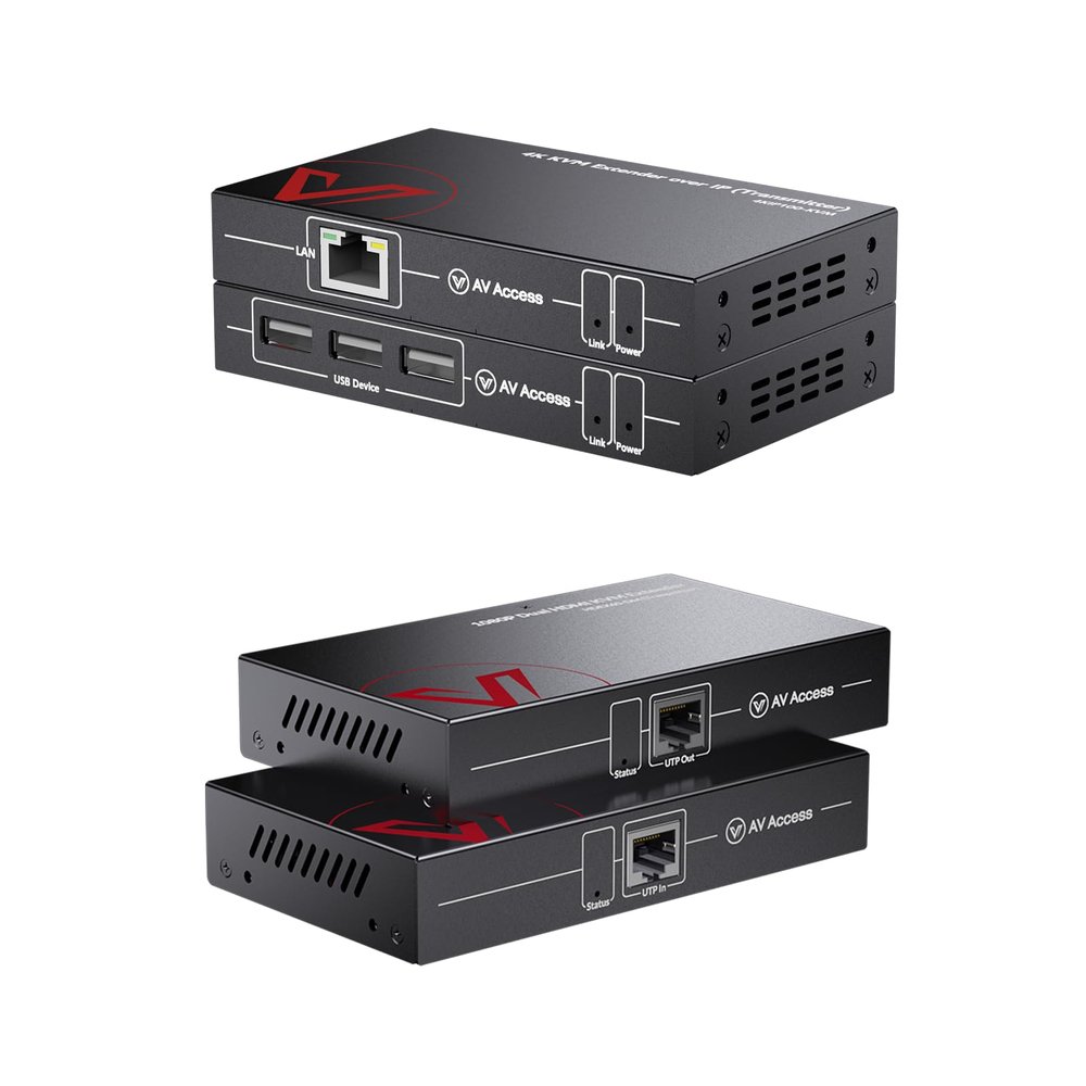 IP Extender and KVM Extender Dual Monitor Bundle