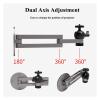 LHXEQJAM Projector Speaker Aluminum Alloy Bracket Multi-Angle Adjustable Foldable Room-Saving Wall Bracket view 3
