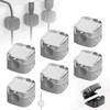 6 Pack Magnetic Cable Organizer & Storage Holder, 2024 USB Charging Cable Management Clips, Strong Adhesive Wire Holder (White) view 1