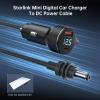 3M/10Ft Starlink Mini DC Power Cable, Digital Display Car Charger for Satellite Mini, Waterproof Power Supply Cord Accessories Kit view 2