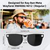 HIBLOKS 2Pcs Polarized Clip for Ray-Ban Meta Wayfarer RW4006 & Gen 2 RW4012 Regular (50-22), Shiny Black Frame Discoloration Clip for RayBan Meta Gen 2 Protect Your Eyes, (Black+Green) view 3