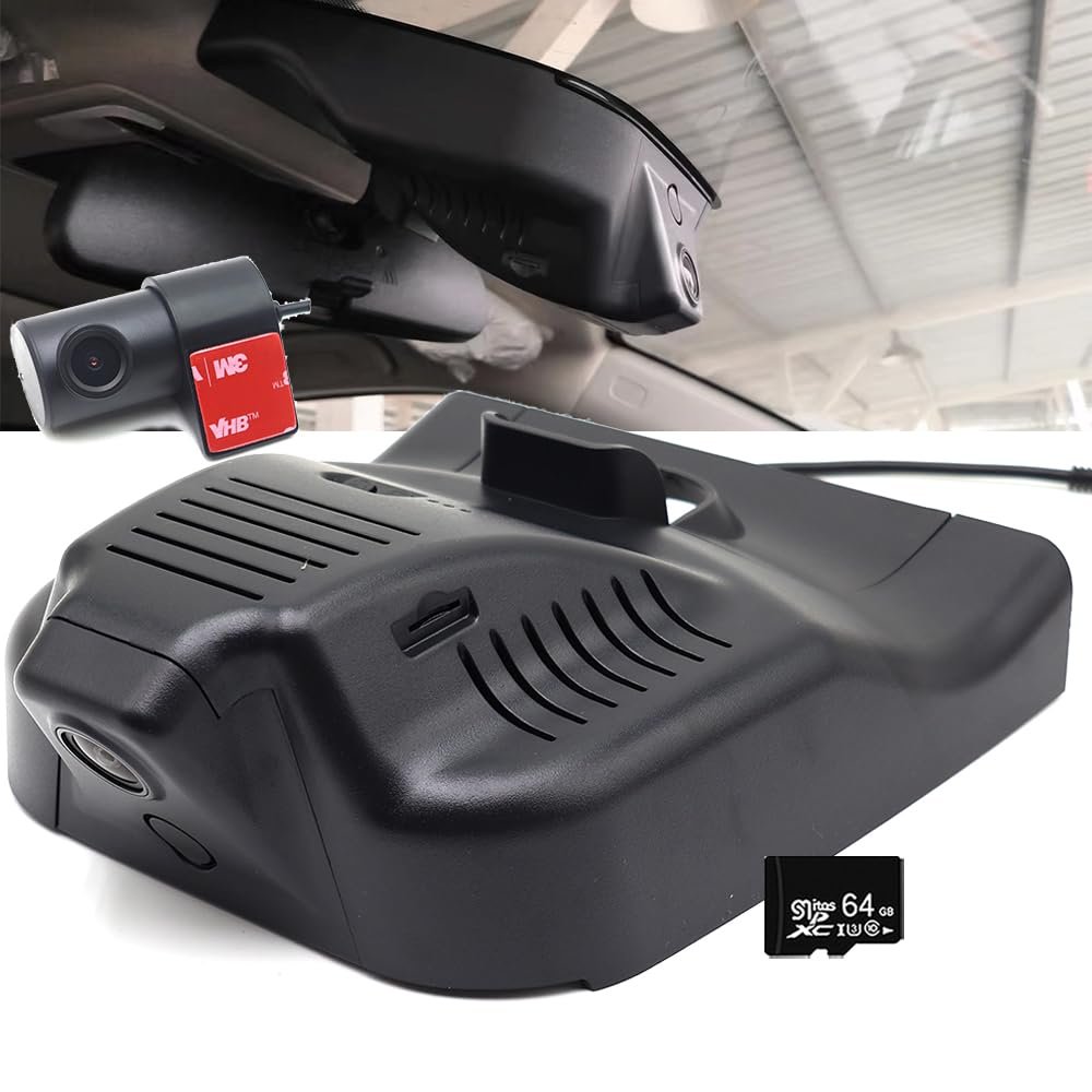 AutoBora Plug and Play Car Video Recorder Night Vision UHD 4K 2160P DVR Dash Cam Camera for Honda HR-V HRV Vezel HR V RV e:Ny1 e:N1 eNy1 eN1 2021~2025 (64GB, Front 4K+Rear 1080P)