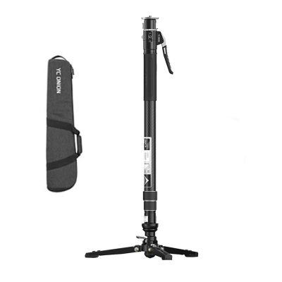 YC Onion Pineta Pro Carbon Fiber Monopod with Pedal Base, Light Stand Lightweight Travel Monopod with Quick Release Plate for Sony Canon Nikon DSLR Cameras, Gimbal and etc Max Load 11lb/5Kg