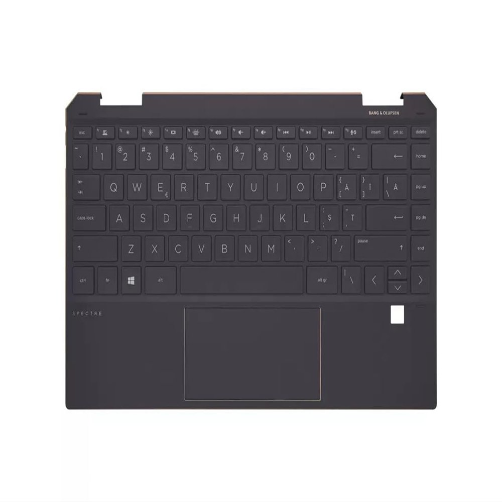 Bayjebu Parts for HP Spectre x360 13-AW TPN-Q225 13.3" Palmrest Bezel US-English Backlit with Touchpad Brown L72407-001 L73748-001