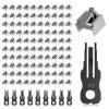 NataLink 100 Pcs RJ45 Port Lock with 10 Key, Locking RJ45 Port/Dust Blocker, RJ45 Dust Cover Cap Female Port Plugs Protector, Compatible RJ45 Port Devices, Grey view 1