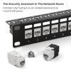 NataLink 100 Pcs RJ45 Port Lock with 10 Key, Locking RJ45 Port/Dust Blocker, RJ45 Dust Cover Cap Female Port Plugs Protector, Compatible RJ45 Port Devices, Grey view 4