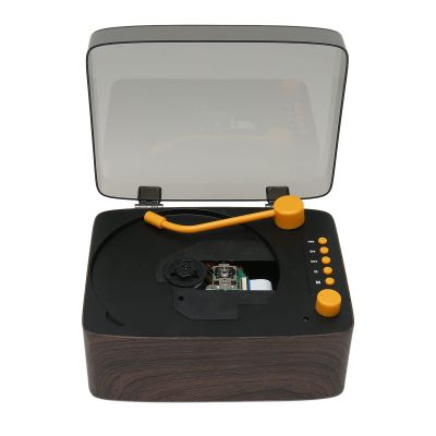 CD Player, Vintage BT Speaker CD Music Player, Portable Rechargeable HiFi BT Speaker CD Player for Home Car Travel