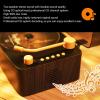 CD Player, Vintage BT Speaker CD Music Player, Portable Rechargeable HiFi BT Speaker CD Player for Home Car Travel view 3