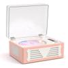 Portable CD Player for Home, Retro Bluetooth CD Players Rechargeable, Wireless Desktop Boombox with Dual HiFi Speakers, LCD Screen Display, USB Type-C AUX-in, Headphone Jack, Pink(No Remote Control) view 1