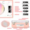 Portable CD Player for Home, Retro Bluetooth CD Players Rechargeable, Wireless Desktop Boombox with Dual HiFi Speakers, LCD Screen Display, USB Type-C AUX-in, Headphone Jack, Pink(No Remote Control) view 4