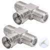 Sankoly 2-Pack F Type 3 Way Splitter TV Splitter 2 in 1 Coaxial Cable Splitter Adapter Connecter for TV Video VCR Antenna Cable Satellite view 1