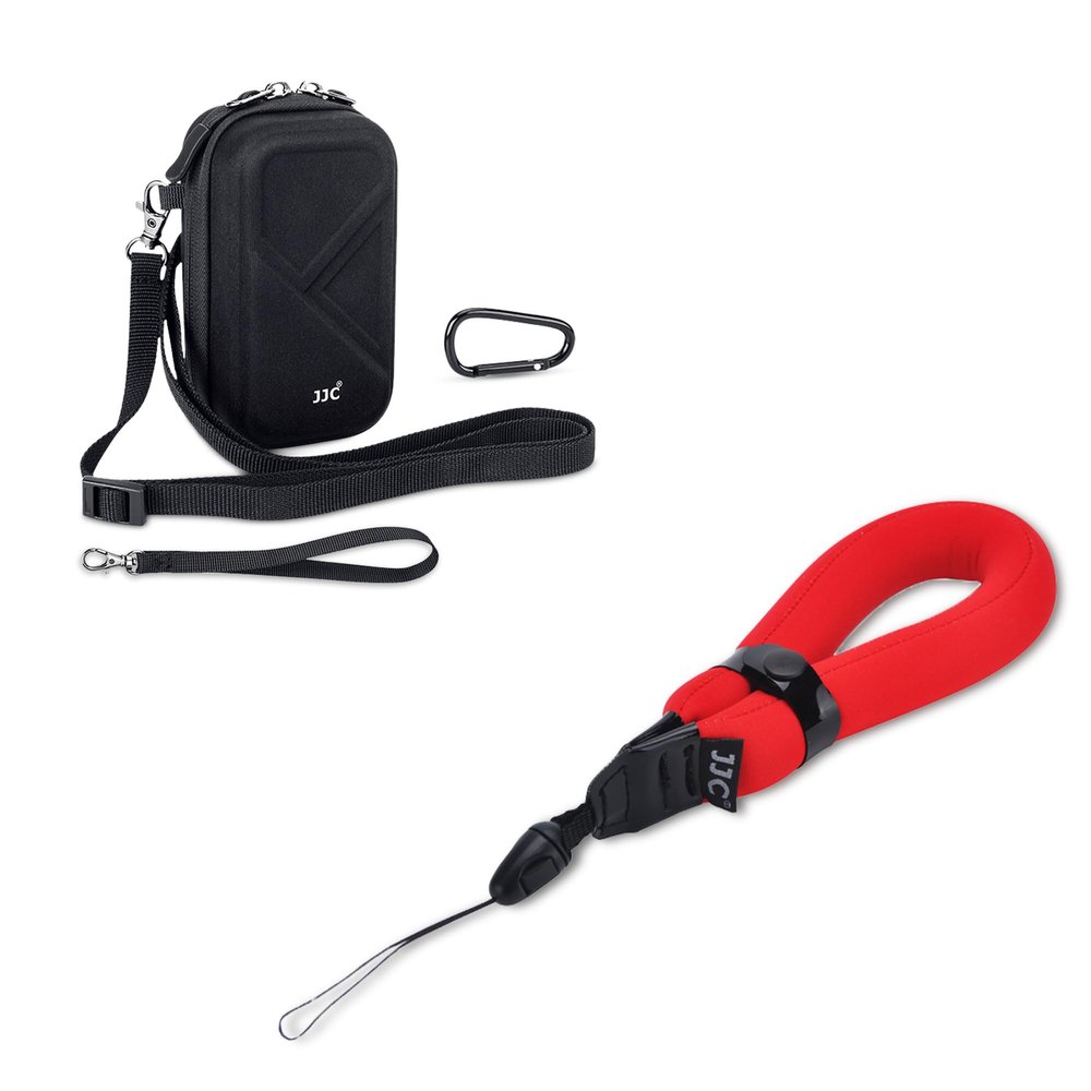 JJC Waterproof Camera Floating Wrist Strap with Hard Camera Case for Compact Cameras