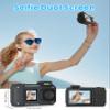 33FT 4K Underwater Camera, 48MP Waterproof Camera with 64G Card Rugged Dustproof Shockproof for Snorkeling, Autofocus Selfie Digital Camera for Diving, Dual-Screen Underwater Photograph Camera (Black) view 3