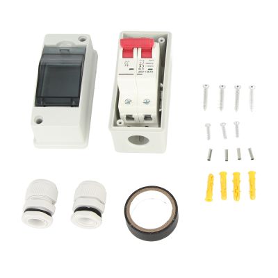 QANYEGN PV Solar Disconnect Switch, Photovoltaic Circuit Isolator, DC500V Disconnect Box Outdoor for Households RVs Outdoor Use (16A)