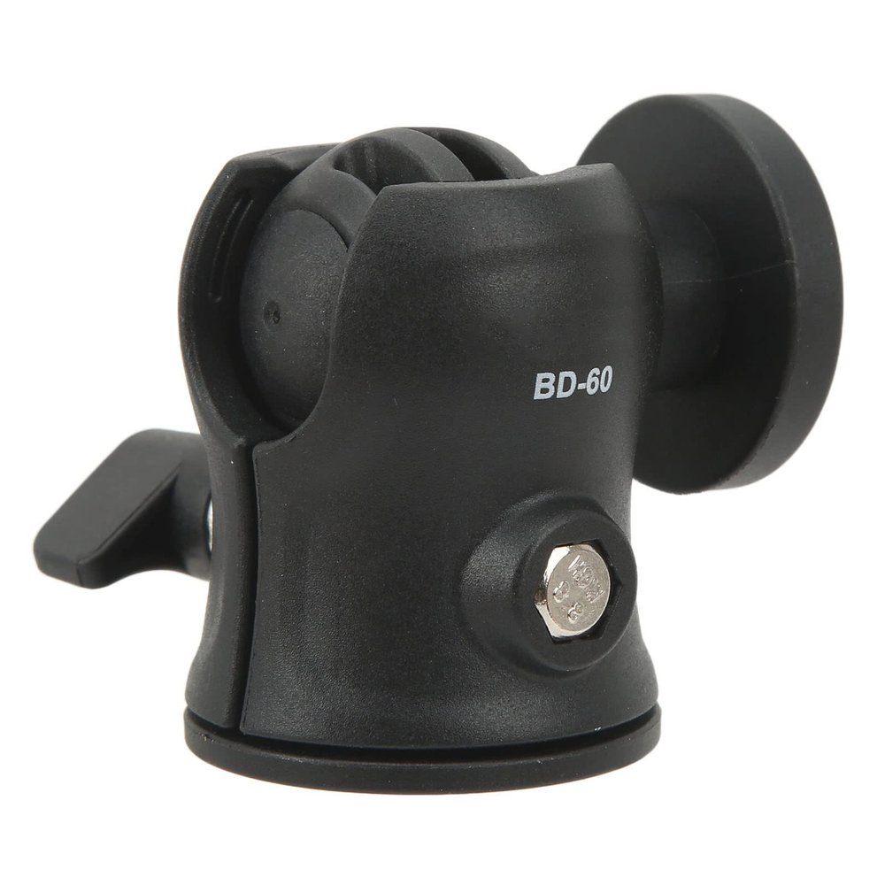Tripod Ball Head, Ball Head with 1/4in Screw ABS U Shaped 360 Degrees Rotatable Tripod Head Tripod Head for Phone Bracket, LED Photography Light, Microphone