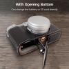 Andoer Portable Camera Protective Case Cover Retro Carrying Bag Bottom Design with Opening and Shoulder Strap Replacement for Fujifilm X100VI Camera, Black/White, Retro view 2