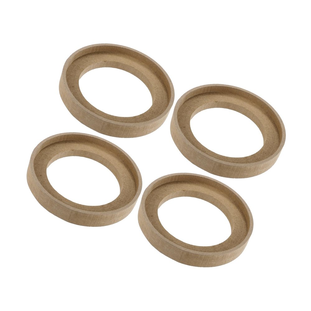 Motoforti 4 Pcs Universal 4 Inch Speaker Subwoofer Mounting Spacer Rings Solid Wood Beige Long-lasting
