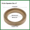 Motoforti 4 Pcs Universal 4 Inch Speaker Subwoofer Mounting Spacer Rings Solid Wood Beige Long-lasting view 3