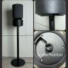 Speaker Floor Stand Compatible with Bang&Olufsen Beosound Balance Sound System, Made of Aluminum Alloy Material, Hidden Power Cord, Screw Fixed Sound Design (Single Black) view 4