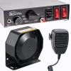 BooYu 12V 200W Police Emergency Siren for Vehicles Truck, 9Tone Slim Speaker Horn Alarm PA System [Handheld Microphone][2 x 10A Switches] for Firefighter Ambulance view 1