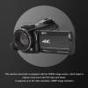 Fockety 4K Video Camera, 28MP 3.0 Inch 270 Degree Rotation 30X Smart Zoom Vlogging Camera Built in Dual Microphones Infrared Night Vision 2000Mah Battery Camera Recorder view 3