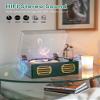 MANGOSTAN CD Player with Built-in Speaker Portable CD Players with Bluetooth Output/Input USB Playback Headphone Jack with Remote Control, LED Screen Rechargeable Small CD Player Green view 2
