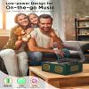 MANGOSTAN CD Player with Built-in Speaker Portable CD Players with Bluetooth Output/Input USB Playback Headphone Jack with Remote Control, LED Screen Rechargeable Small CD Player Green view 3