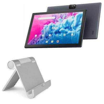 BoxWave Stand and Mount Compatible with Sky Devices Sky PAD10 Max - VersaView Aluminum Stand, Portable, Multi Angle Viewing Sturdy