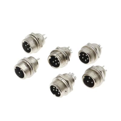 BHUPWZE 1Set GX12 2/3/4/5/6/7 Pin Male + Female 12mm L88-93 Circular Aviation Socket Plug Wire Panel Connector with Plastic Cap Lid(Male Head,4Pin)