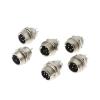 BHUPWZE 1Set GX12 2/3/4/5/6/7 Pin Male + Female 12mm L88-93 Circular Aviation Socket Plug Wire Panel Connector with Plastic Cap Lid(Male Head,4Pin) view 1