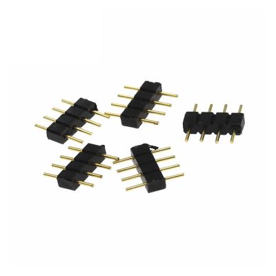 BHUPWZE 100PCS Connector DIP 4Pins Row Needles Male Head Or 3528 2835 5050 Strip Connector