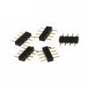 BHUPWZE 100PCS Connector DIP 4Pins Row Needles Male Head Or 3528 2835 5050 Strip Connector view 1