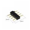 BHUPWZE 100PCS Connector DIP 4Pins Row Needles Male Head Or 3528 2835 5050 Strip Connector view 2