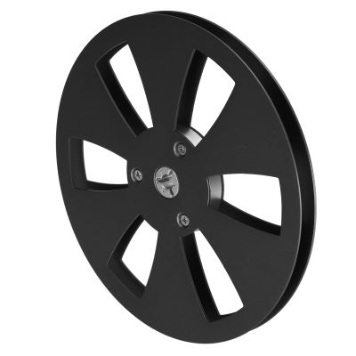 Empty Reel, 1/4 7 Inch High Strength Replacement Empty Tape Reel Universal with Stainless Steel Screws for Recording (Black)