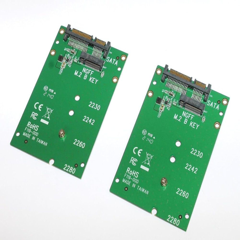 DupliM M.2 NGFF SATA SSD to 2.5" 7 mmSATA Adapter 2-Pack