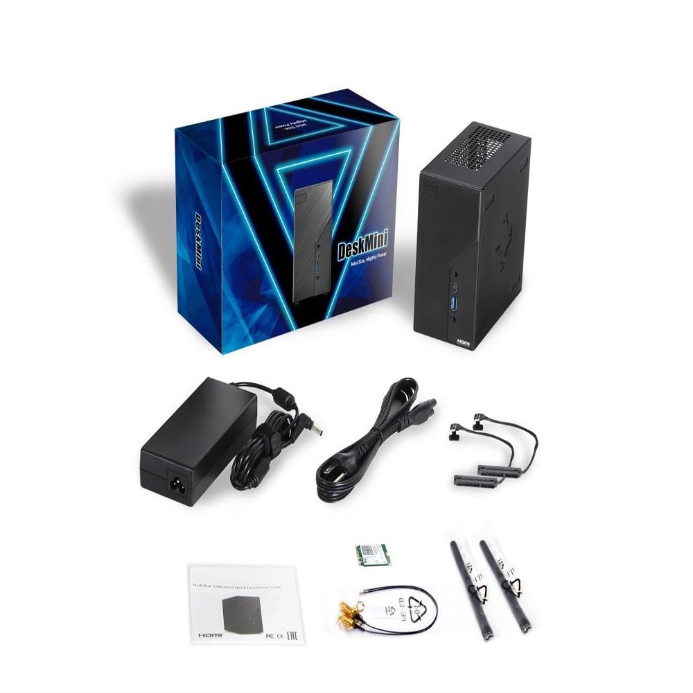 ASRock DeskMini B760 Series Ultra-Compact Mini-PC Barebone System, Supports 14th/13th/12th Gen Intel Core Processors, DDR4-3200, Blazing M.2 PCIe 5.0, USB 3.2 Gen2x2 Type-C, DisplayPort/HDMI/VGA