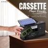 Audiobox Solar Rechargeable Bluetooth Cassette Player with Built-in LED Flashlight, Portable Retro Design, USB/TF Card/AUX Compatibility, Perfect for Camping and Travel view 3