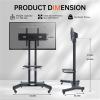 CIGEGE Universal Swivel TV Stand for 3280 inch TVs, Height Adjustable Table Top TV Stand Mount with Tilt, Max VESA 600x400mm (Black) view 2