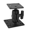 Double Socket Arm Aluminum Alloy with 1.5inch C Size Ball Adapter Double Ball Mount for Tablet Cell Phone Fish Finder view 2