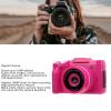 16MP HD Digital Camera, 1080P Video Recording, 16X Zoom, 2.4in Screen, Shake Prevention, Fish Motion, Multi Functional, Support 32G Memory Card, for Travel, Friends view 2