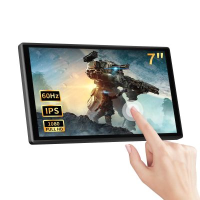 PeakDo 7 inch Portable Touchscreen, Mini 1080P 60Hz USB C HDMI Monitor, Ultra Thin Lightweight IPS LCD Display Second Screen for Gaming, Working, PS5, Xbox, Laptop, PC