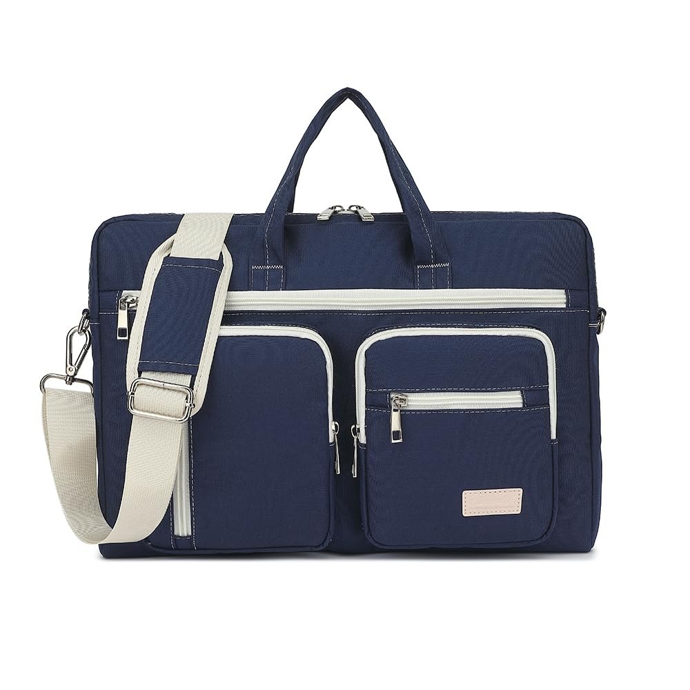 15-15.6 inch Laptop Shoulder Bag, for MacBook Pro 16, Hp Lenovo Dell 14 inch Waterproof Messenger Bag Case Sleeve (Dark blue)