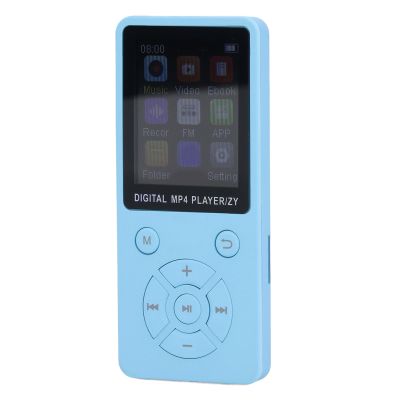 MP3 Player, 64GB Portable Music Player with Bluetooth 5.0 1.8 Inch Digital LCD Screen HiFi Lossless Sound MP3 MP4 Player with Speaker for Music Video FM E Book (Blue)