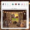 Western Cowboy Backdrop West Rustic Wooden House Farm Barn Door Photography Background for Kids Adults Wild Cowboy Theme Birthday Party Decorations Banner (94X70 inch (8x6FT)) view 2