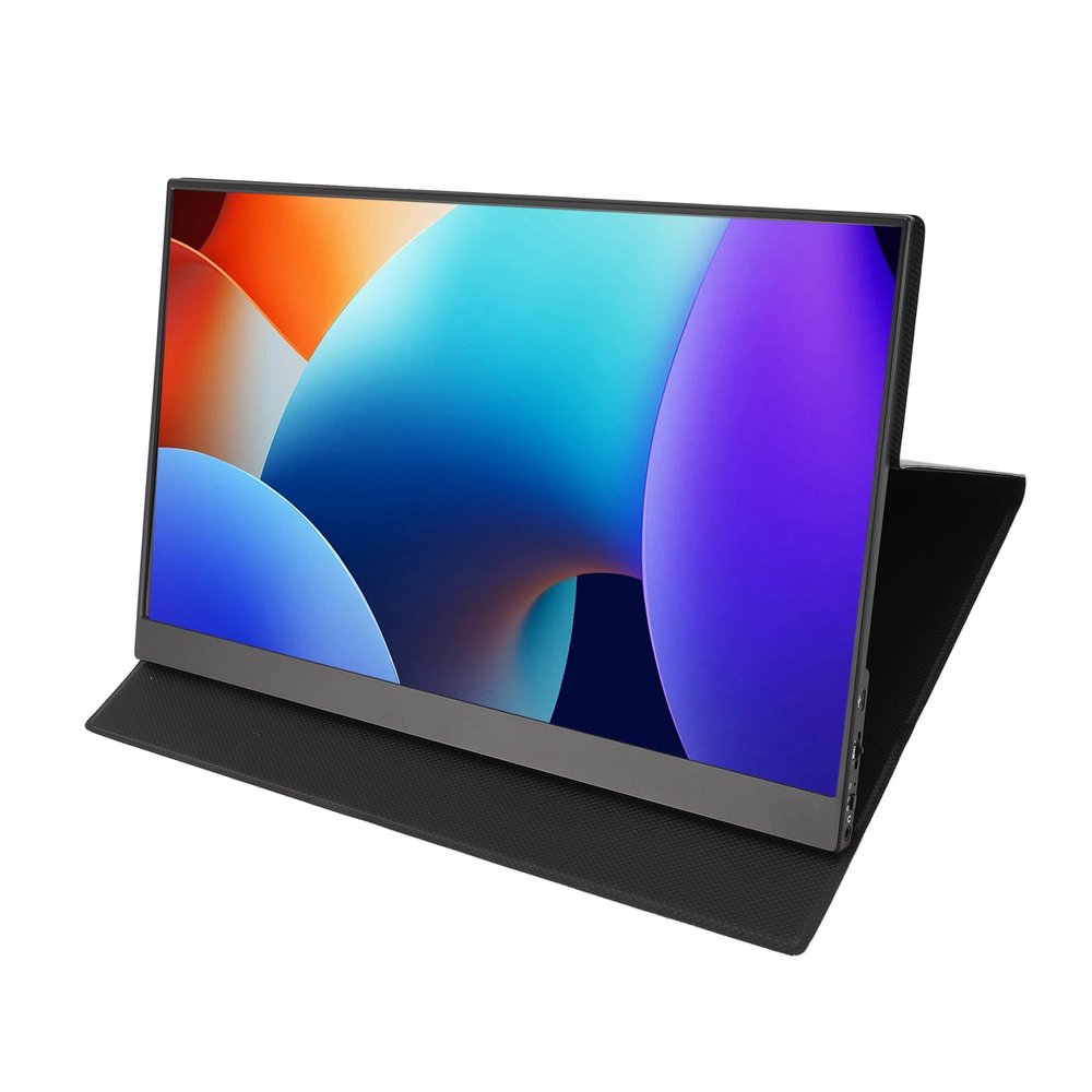 15.6 Inch Touchscreen Display, Resolution, Slim & Lightweight USB C Laptop Screen Extender with PU Leather Cover, for Business Presentations, Gaming, Travel