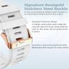 20mm Quick Fit Soft Silicone Strap For Garmin Fenix 7S/5S Plus/6S/5S/Instinct 2S/D2, With Rose Gold Buckle Silicone Quick Replacement Wrist Straps(White,MK2S) view 2