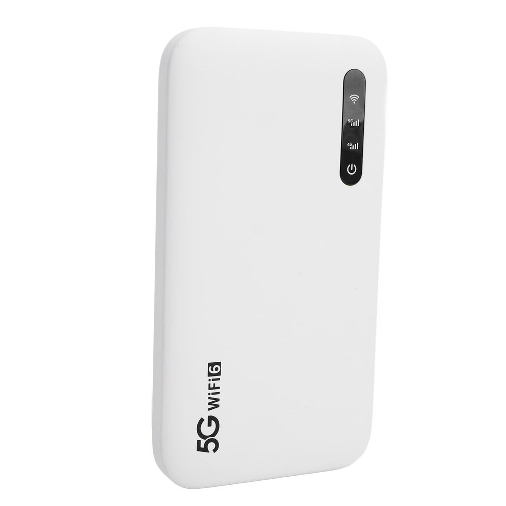 5G Mobile Hotspot, Travel Mobile Hotspot Router with SIM Card Slot Wire Less Fidelity 6 High Speed Support 16 Devices Portable Hotspot 6100mAh for Phone Tablet