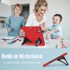 AKABEILA Compatible with Apple iPad Pro 11(2024) 11 inch Tablet CaseLightweight Shockproof Rugged Protective Cover with Kickstand for Kids Children Boys Babies Red Black view 2